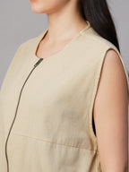 Women's Corduroy Offwhite 100% Cotton Boxy Fit Jacket