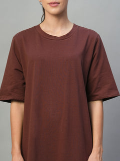 Women’s Cotton Elastane Regular Fit Dress Wine