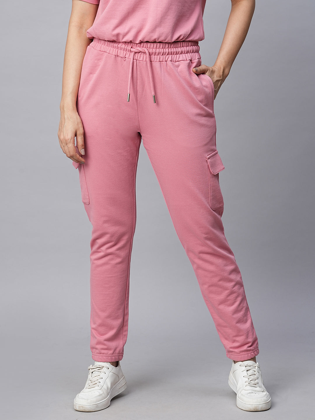 Women's Cotton Pink Regular Fit Kpant
