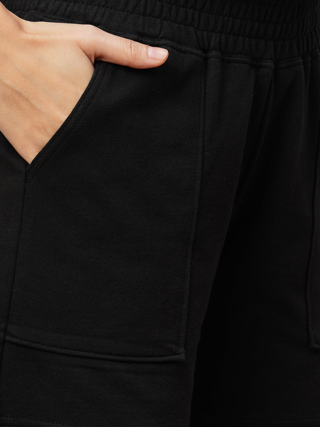 Women's Grey Cotton Regular Fit Knit Shorts