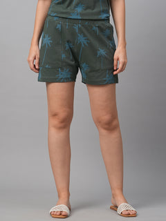 Women's Cotton Regular Fit Shorts Moss
