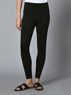 Women’s Cotton Elastane Slim Fit Tights Green