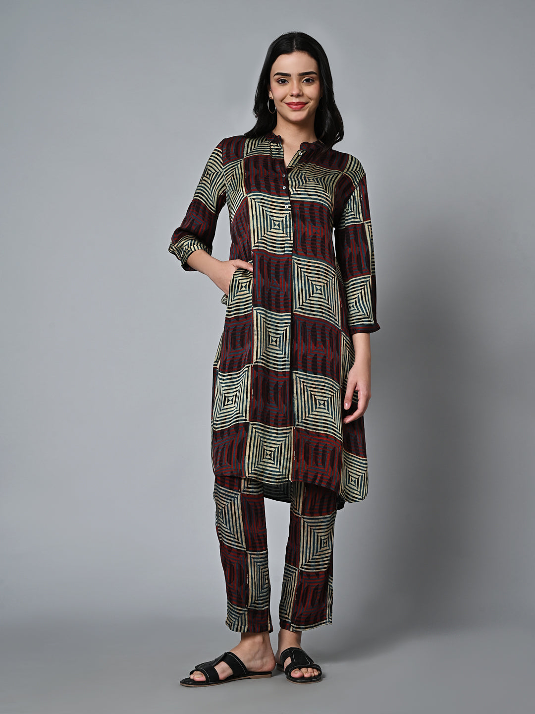 Women's Multi Viscose Modal Regular Fit Kurta