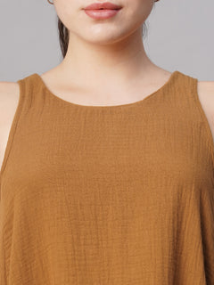 Women’s Cotton Regular Fit Kurta Mustard