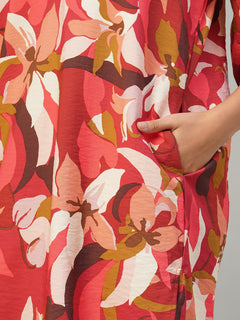 Women's 100% Viscose Regular Fit Kurta Red