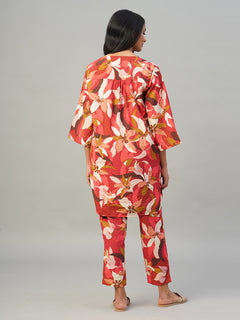 Women's 100% Viscose Regular Fit Kurta Red