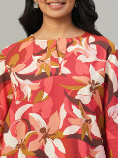 Women's 100% Viscose Regular Fit Kurta Red