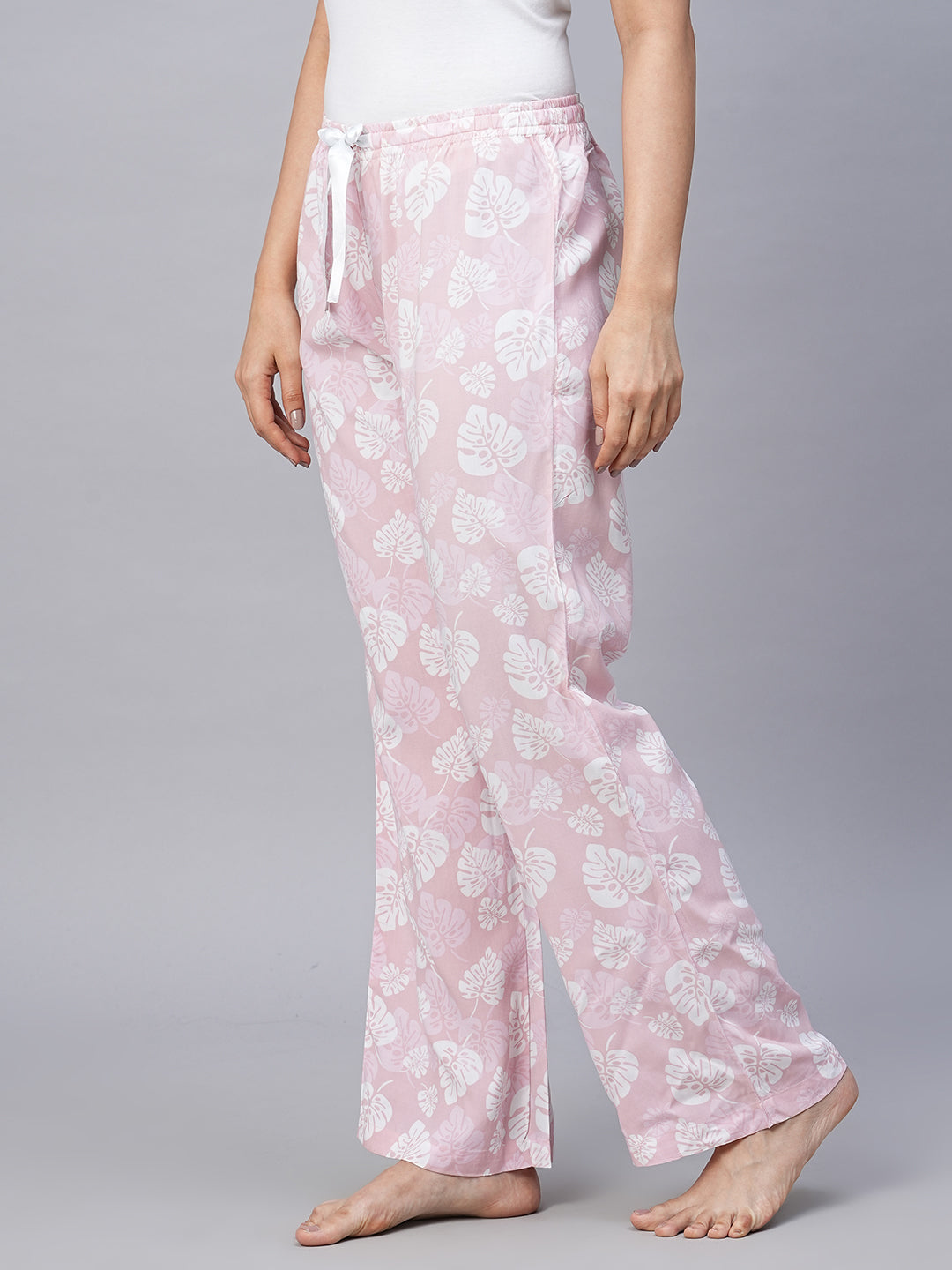 Women's Viscose Pink Regular Fit Pajama