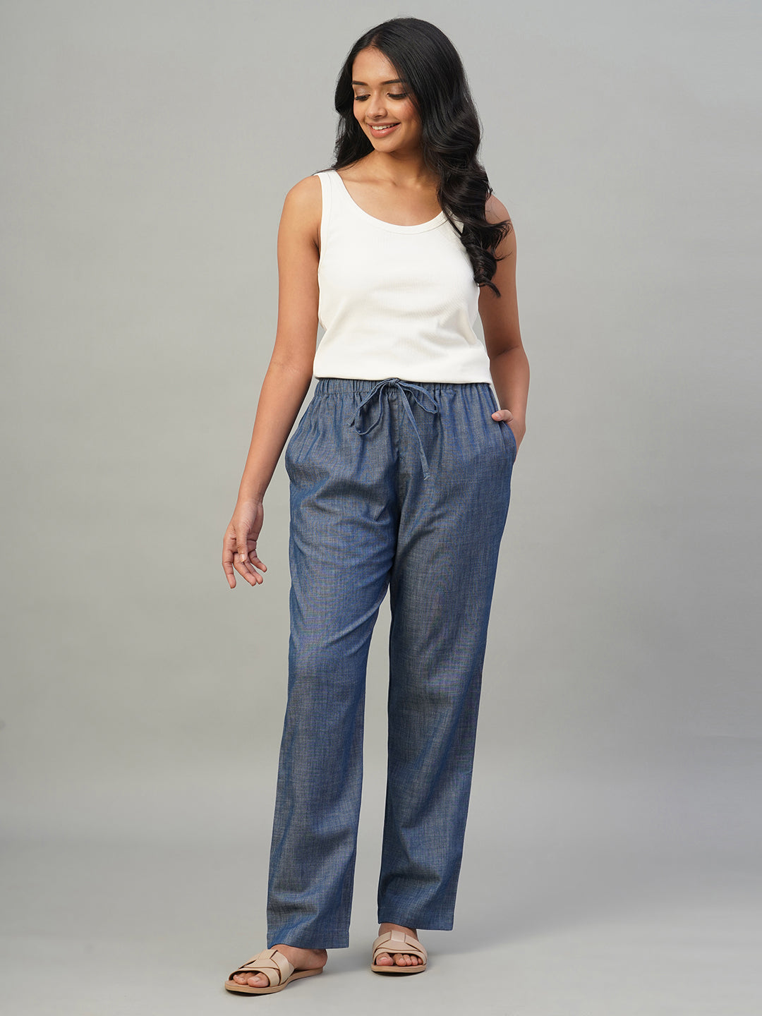 Women's Denim 100% Cotton Regular Fit Pant