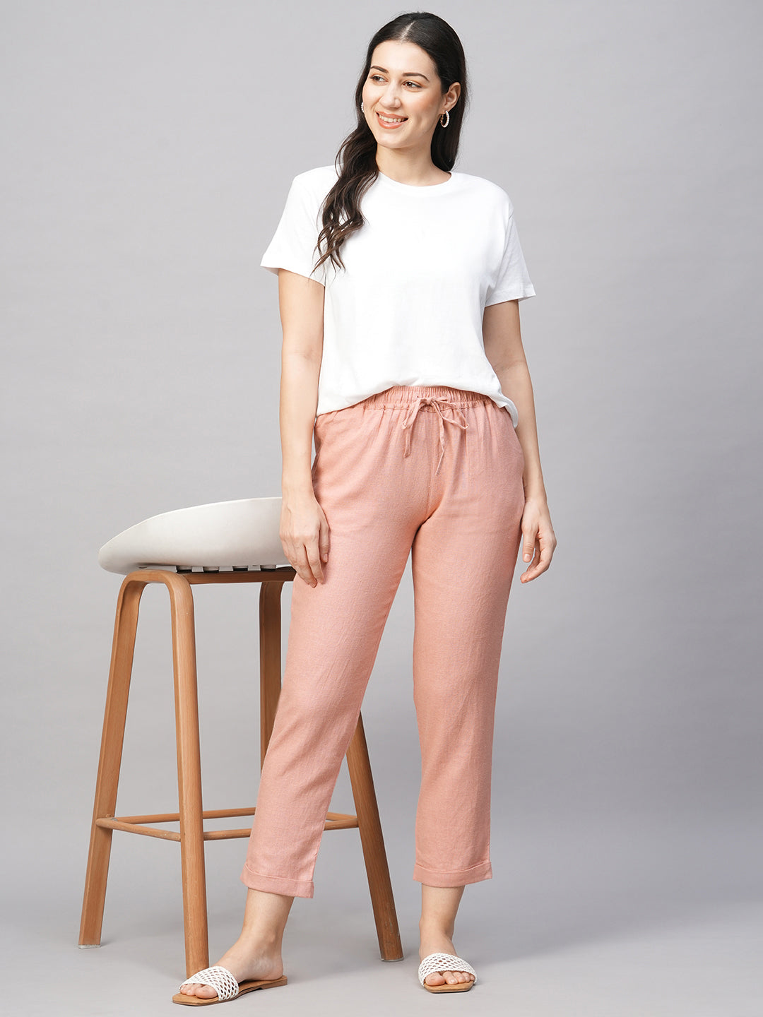 Pure Collection Laundered Linen Wide Leg Trouser, Lipstick Pink at John  Lewis & Partners