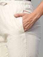 Women's Natural Cotton Lycra Regular Fit Pant