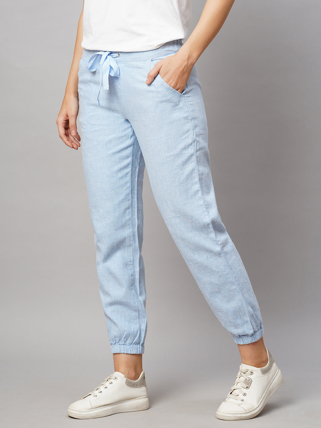 Women's Linen Cotton Sky Jogger Pant