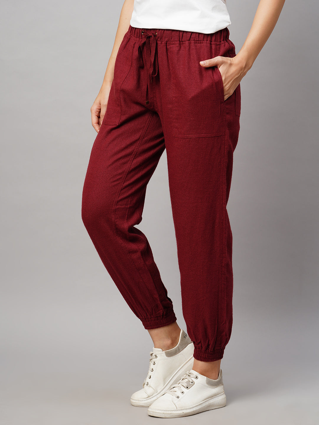 TELINVEY Women Plus Size Work Dress Pants for Women, Business Causal  Slim-fit Pants Wine L 27