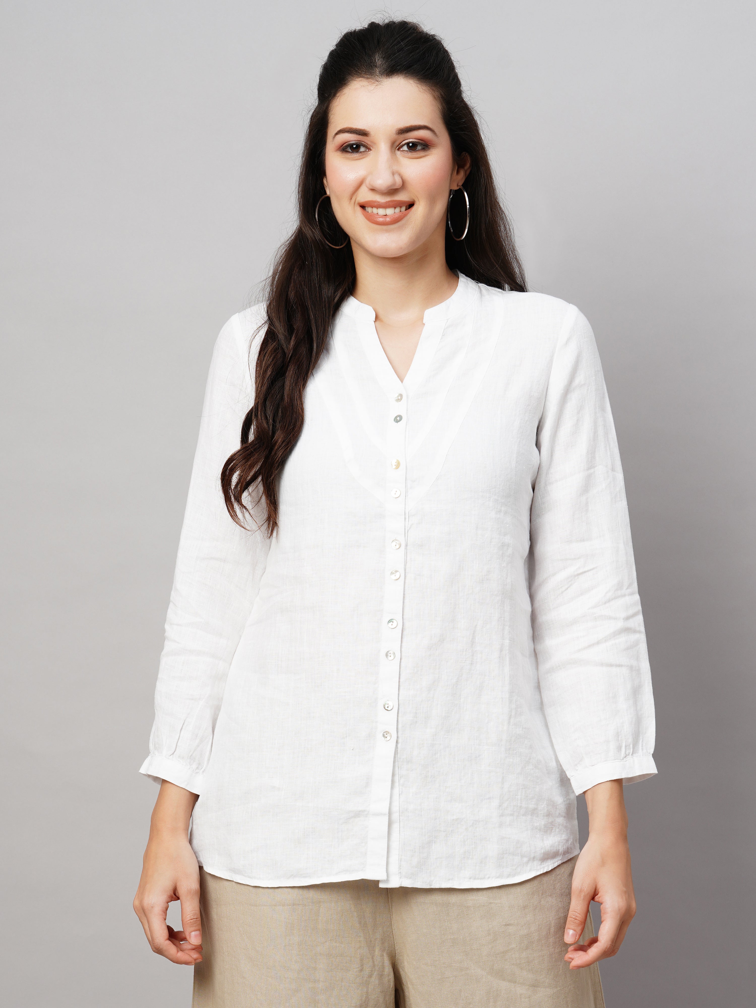 Womens linen shirts on sale online