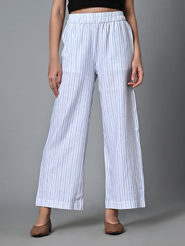 Women’s Linen Cotton Regular Fit Pant White