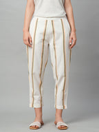 Women's Natural Cotton Linen Regular Fit Pant