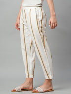 Women's Natural Cotton Linen Regular Fit Pant