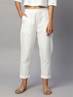 Women’s Cotton Regular Fit Pant White