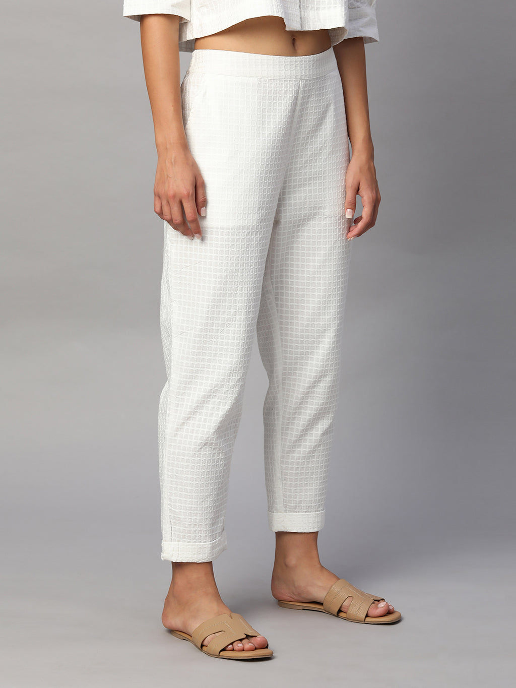Women’s Cotton Regular Fit Pant White