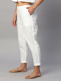 Women’s Cotton Regular Fit Pant White