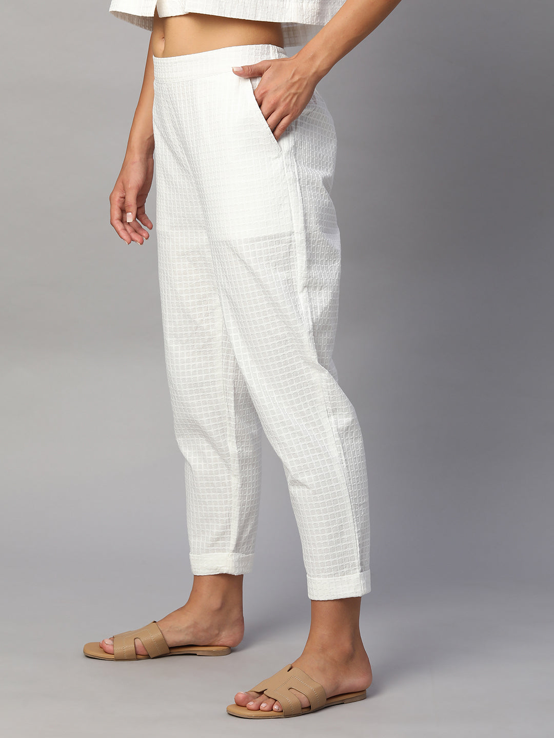 Women’s Cotton Regular Fit Pant White