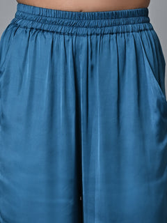 Women's Fit Modal Pant Regular Blue