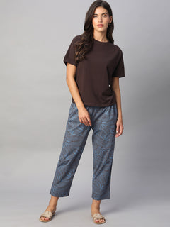 Women’s Cotton Regular Fit Pant Blue