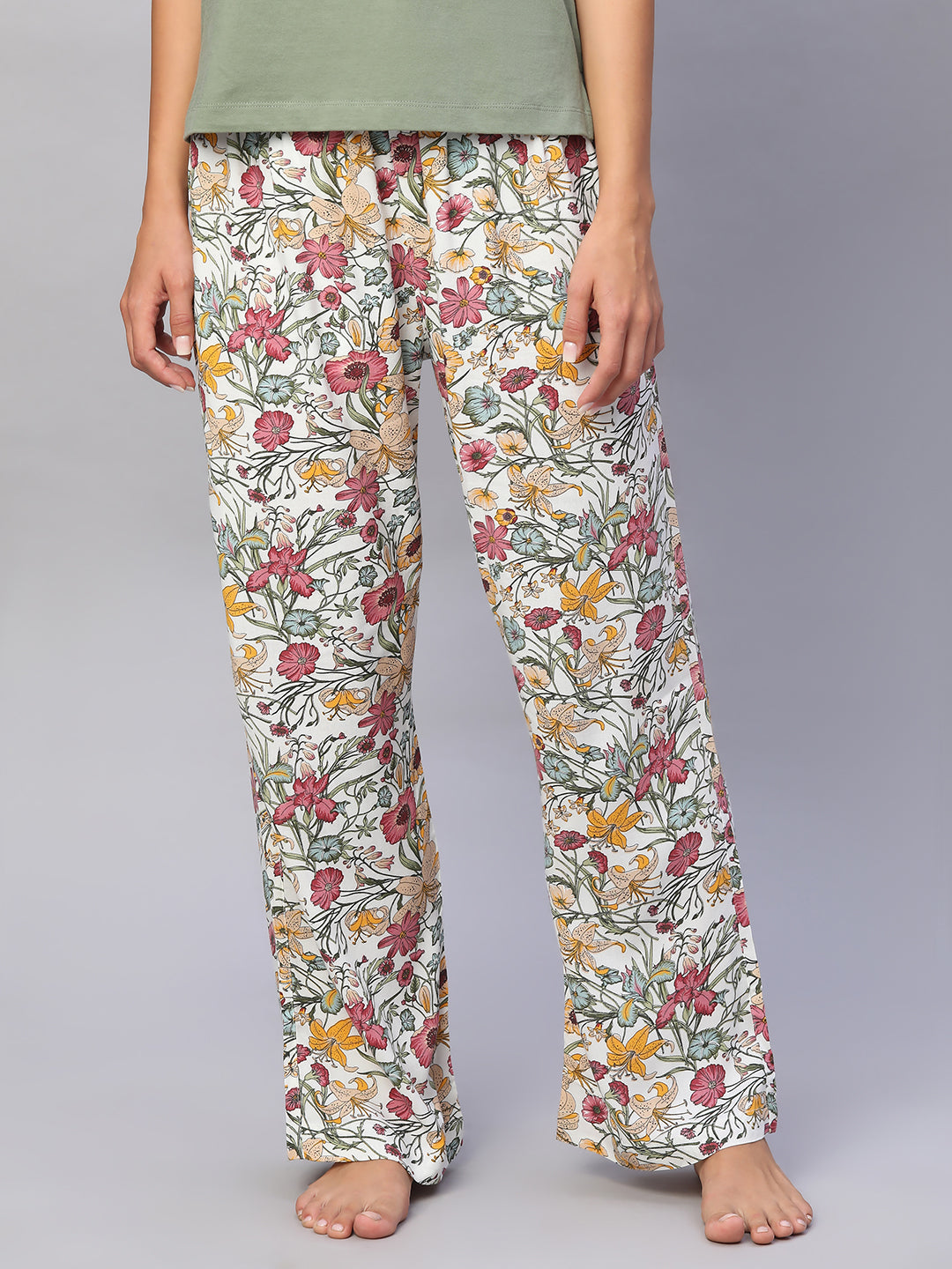 Women's Pink 100% Viscose Regular Fit Pyjama