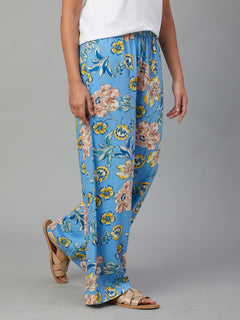 Women's Viscose Regular Fit Pyjama Blue