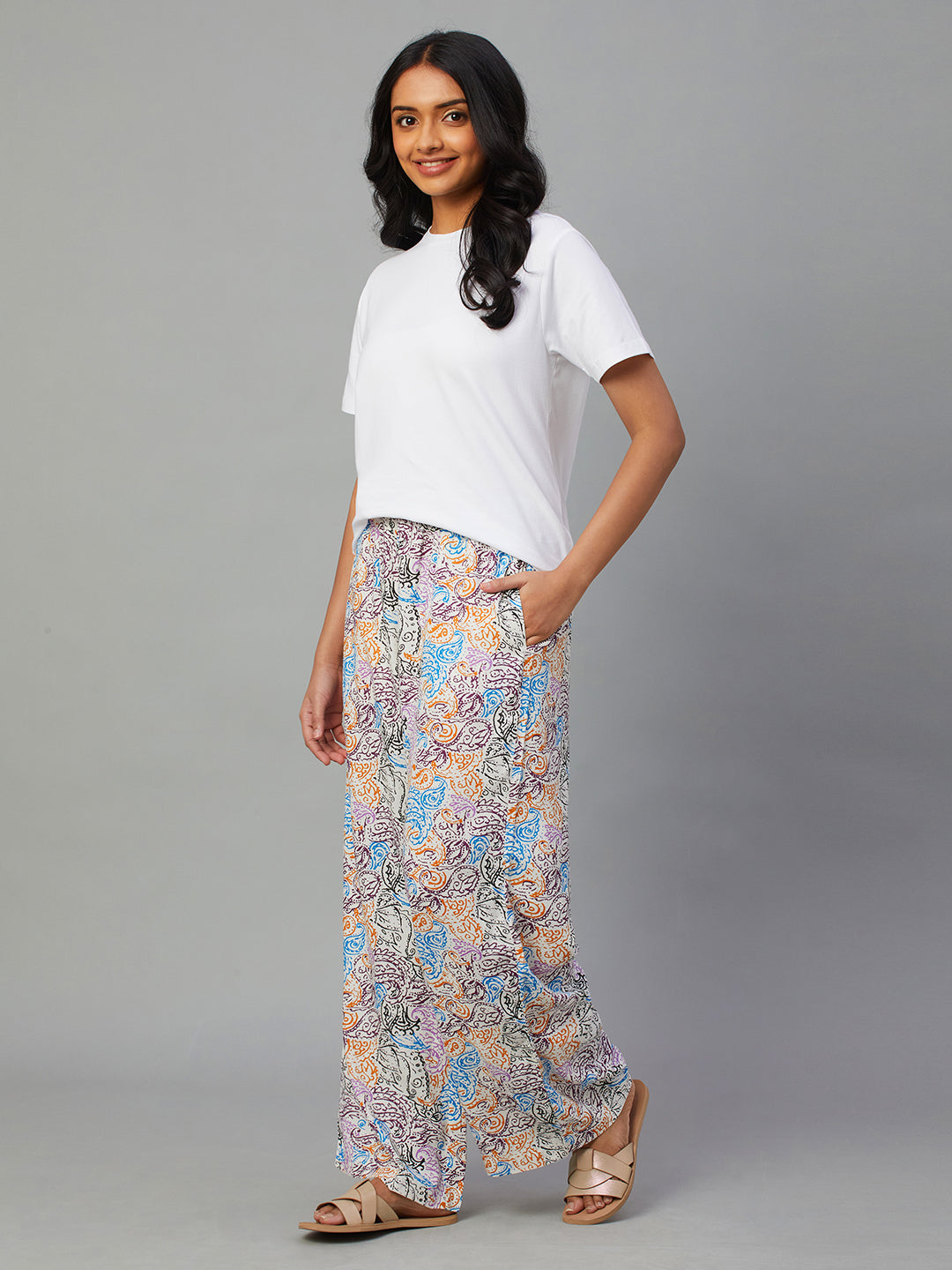 Women's Multi Viscose Regular Fit Pyjama