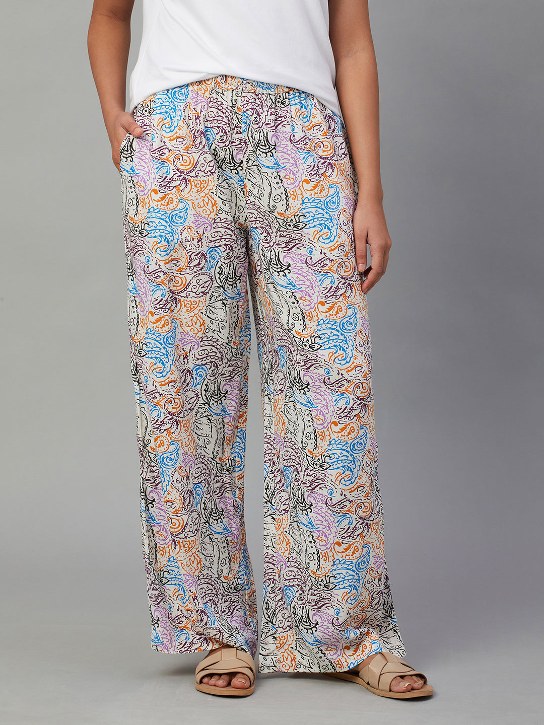 Women's Multi Viscose Regular Fit Pyjama