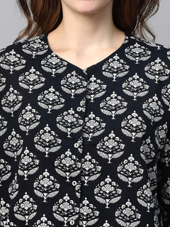 Women's Cotton Regular Fit Pyjama Black