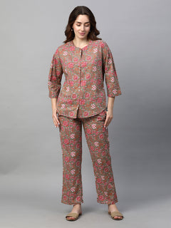 Women's Cotton Regular Fit Pyjama Grey