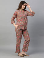 Women's Grey Cotton Regular Fit Pyjama