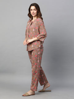 Women's Cotton Regular Fit Pyjama Grey