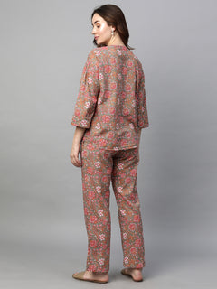 Women's Cotton Regular Fit Pyjama Grey