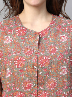 Women's Cotton Regular Fit Pyjama Grey
