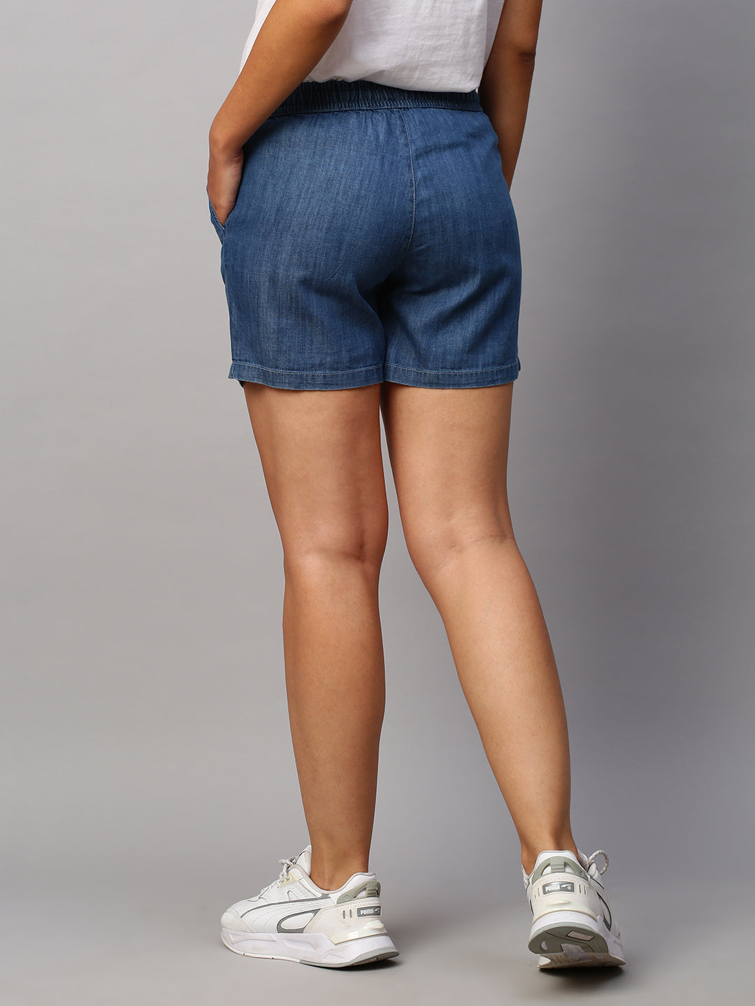 Cotton Regular Fit Ladies Hot Pant Shorts, Waist Size: 30.0