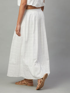 Women’s Cotton Regular Fit Skirt White