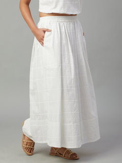 Women’s Cotton Regular Fit Skirt White