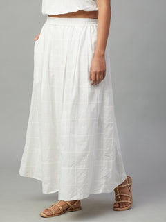 Women’s Cotton Regular Fit Skirt White
