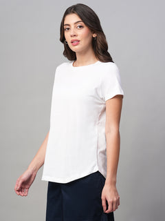 Women’s Cotton Regular Fit Short Sleeve T-Shirt White