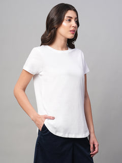 Women’s Cotton Regular Fit Short Sleeve T-Shirt White