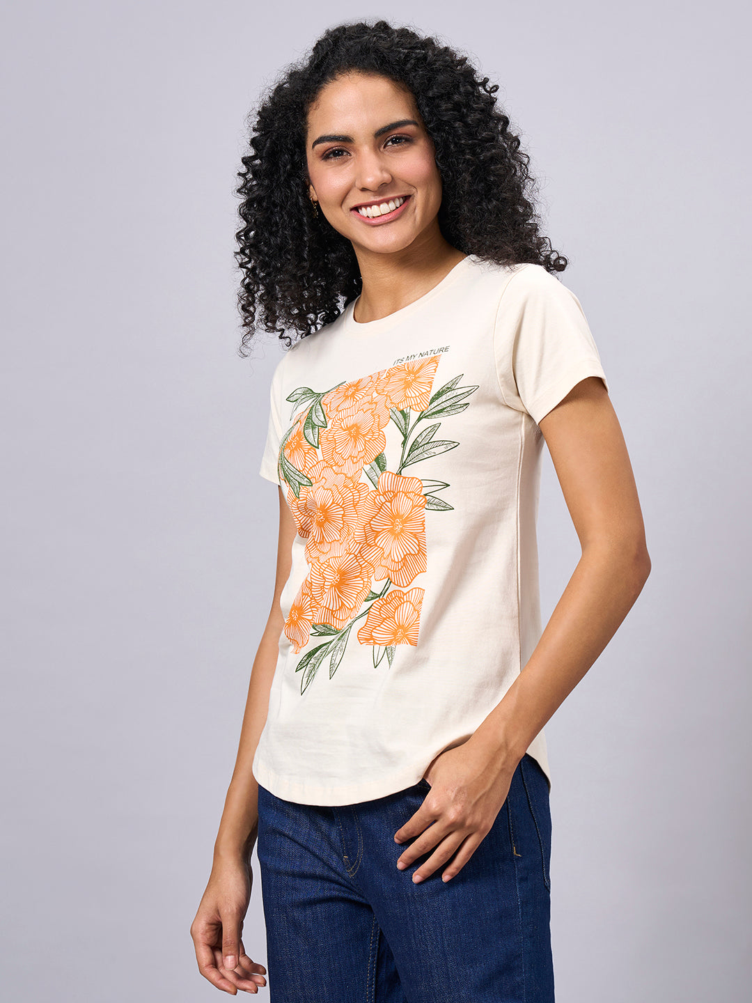 Women's Natural 100% Organic Cotton Regular Fit Tshirt