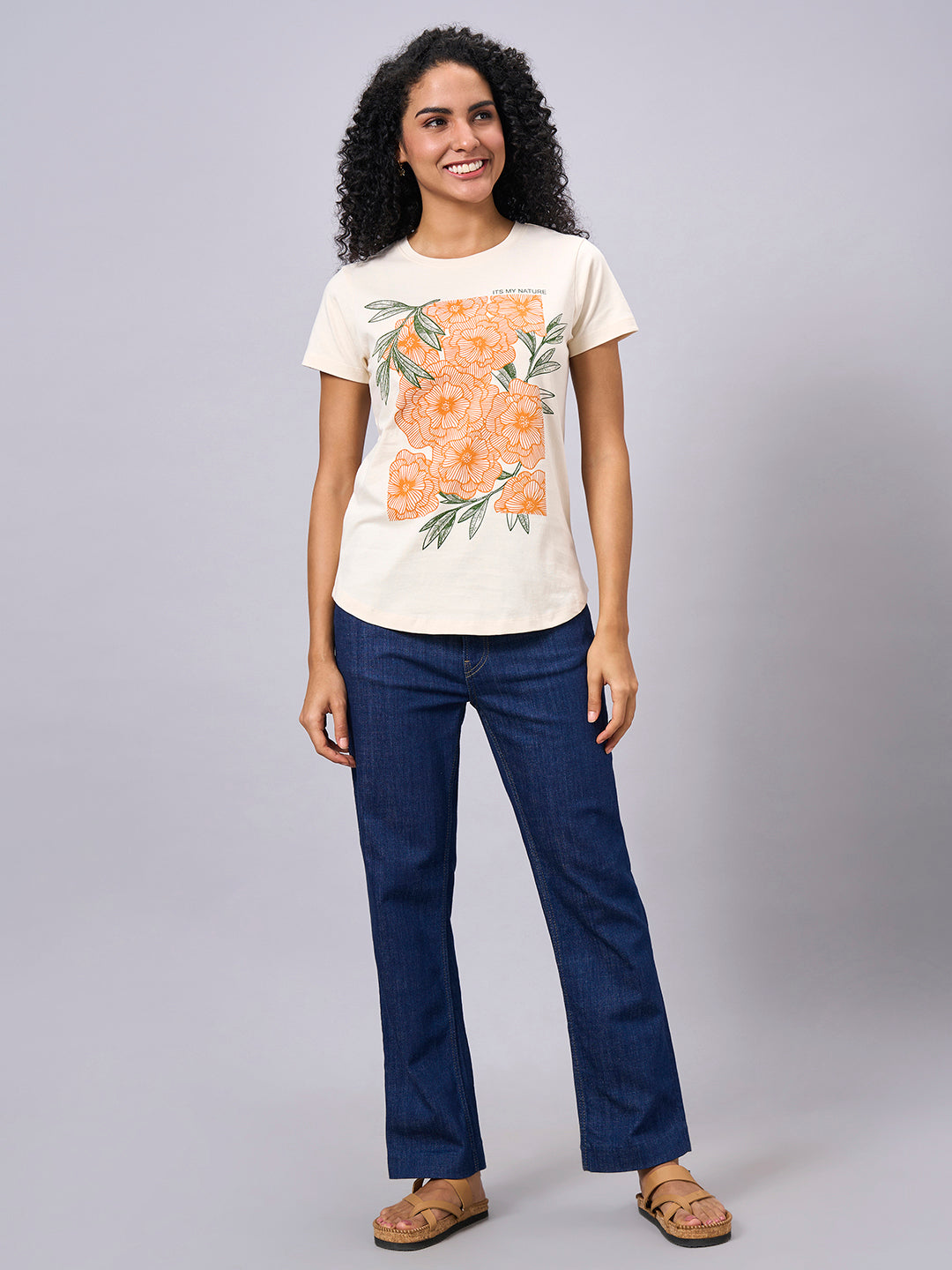 Women's Natural 100% Organic Cotton Regular Fit Tshirt