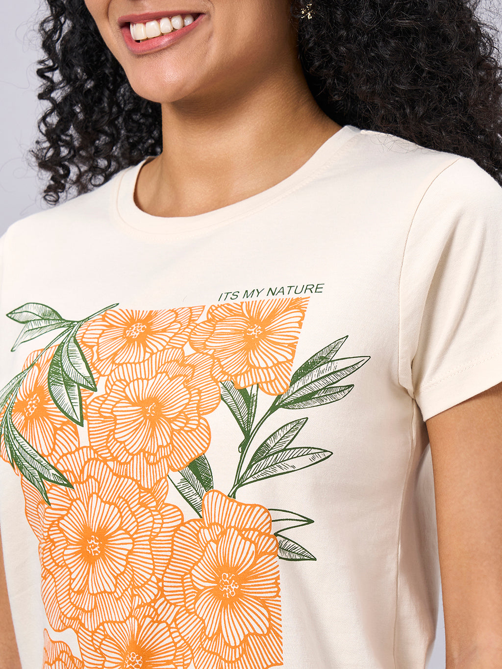Women's Natural 100% Organic Cotton Regular Fit Tshirt