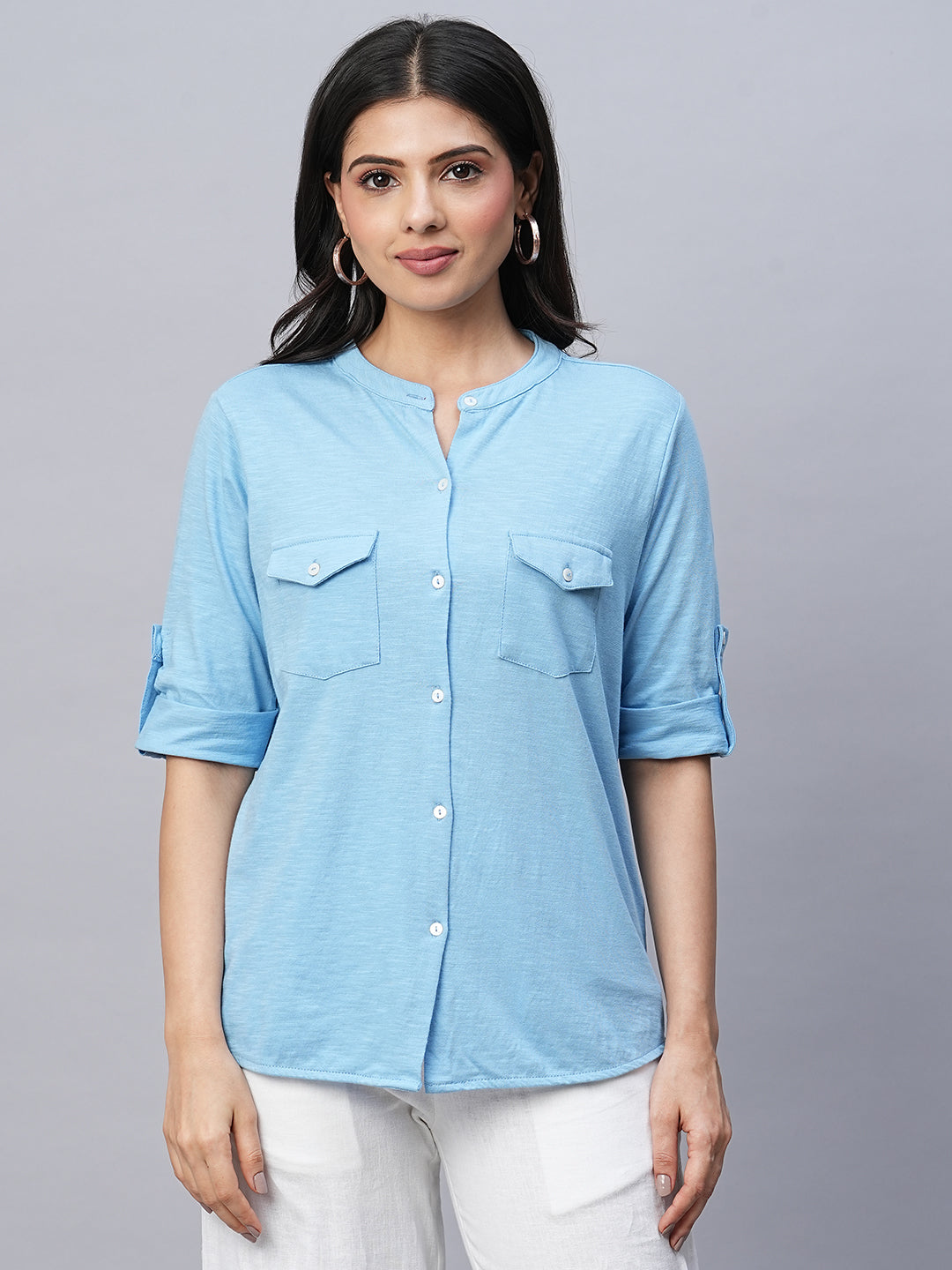 Women's Cotton Sky Regular Fit Tshirt