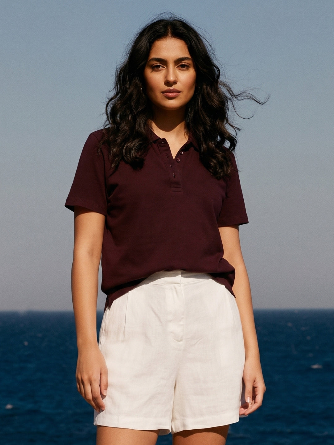 Women's Wine 100% Organic Cotton Regular Fit Tshirt