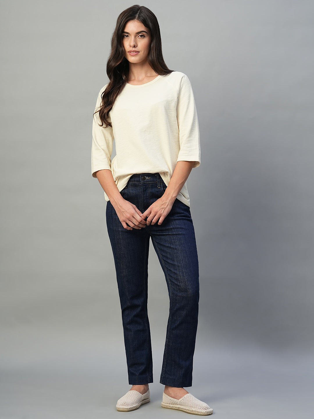 Women's Natural 100% Cotton Regular Fit Tshirt