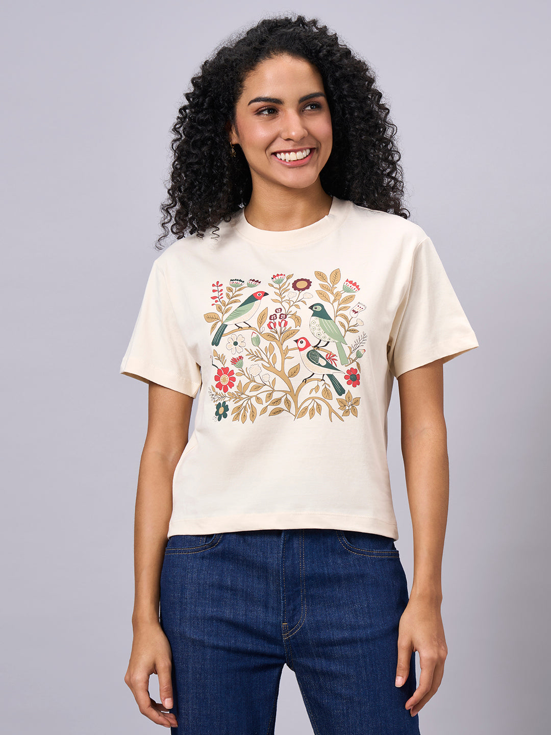 Women's Natural 100% Organic Cotton Regular Fit Tshirt